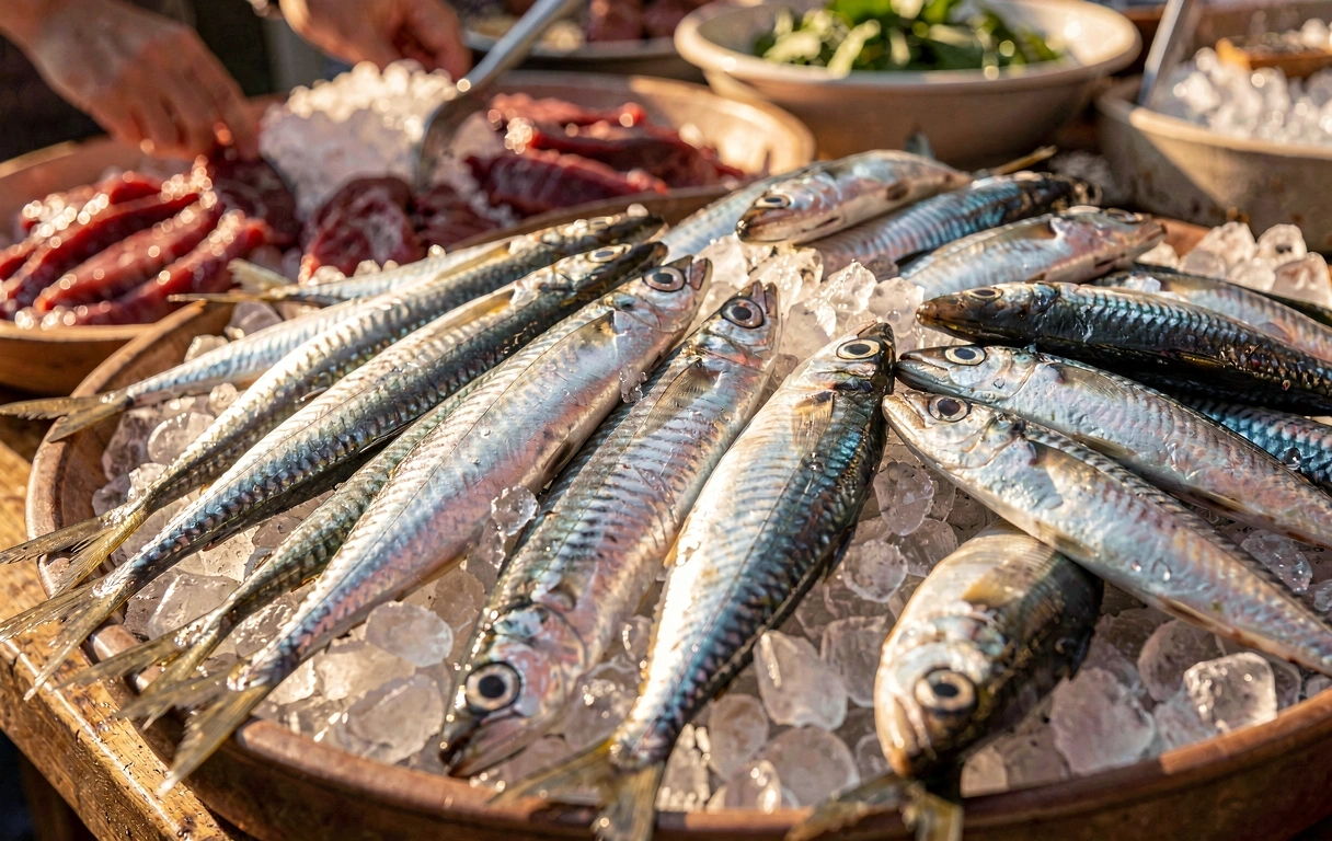 Pescado azul fresco